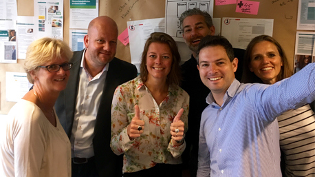 Bas en het contactloos betalen campagne team van ABN AMRO