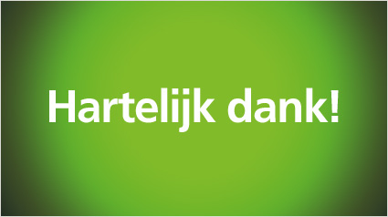 Bedankt!