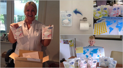 Edet vochtig toiletpapier schoon fris