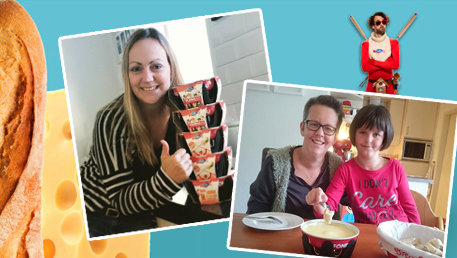 Links: trnd-partner Geraldine_. En rechts: trnd-partner Mlein72 met haar dochter, heerlijk dippen! 