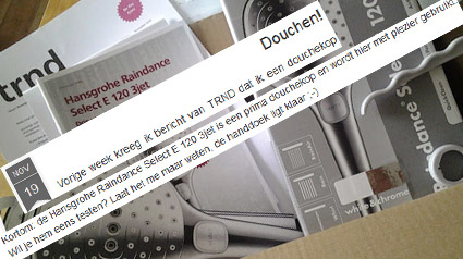 Hansgrohe, trnd, handdouche, Raindance Select E 120 3jet, douchekop, douchestraal, regenstraal, regendouche, douchekraan, douche thermostaat, glijstang