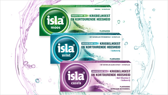 isla ondersteunt bij heesheid en kriebelhoest en verzorgt ook preventief jouw stem en keel. De pastilles zijn…. 