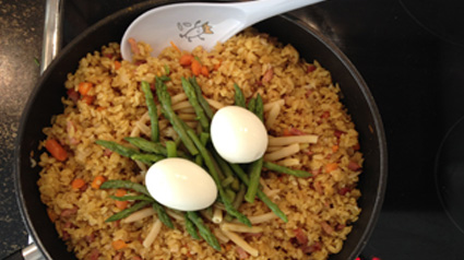 trnd Lassie Roerbak risotto inspiratie recept kerrie en groene asperges