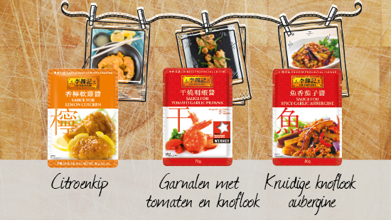 … citroenkip, saus voor garnalen met tomaten en knoflook en de saus voor kruidige knoflook aubergine. Ben jij …