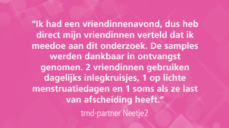 Bijvoorbeeld over een vriendinnenavond zoals trnd-partner Neetje2...