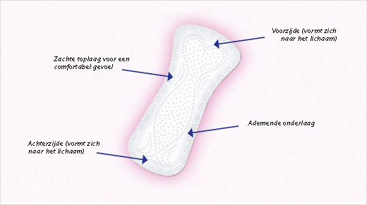 …en bij ieder moment. Dankzij de duidelijke voor- en achterkant vormt het inlegkruisje zich naar je lichaamsbewegingen. De inlegkruisjes zijn ongeparfumeerd en laten je huid op een natuurlijke manier ademen. Zo blijf je droog en fris!