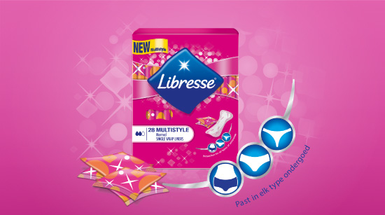 Libresse schakelt onze hulp in om het nieuwe Multistyle inlegkruisje te introduceren! Door de flexibiliteit van Multistyle kun je dragen wat je wilt, de inlegkruisjes…