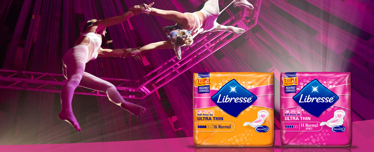 Libresse maandverband met Triple Protection biedt drievoudige bescherming tijdens je menstruatie.
