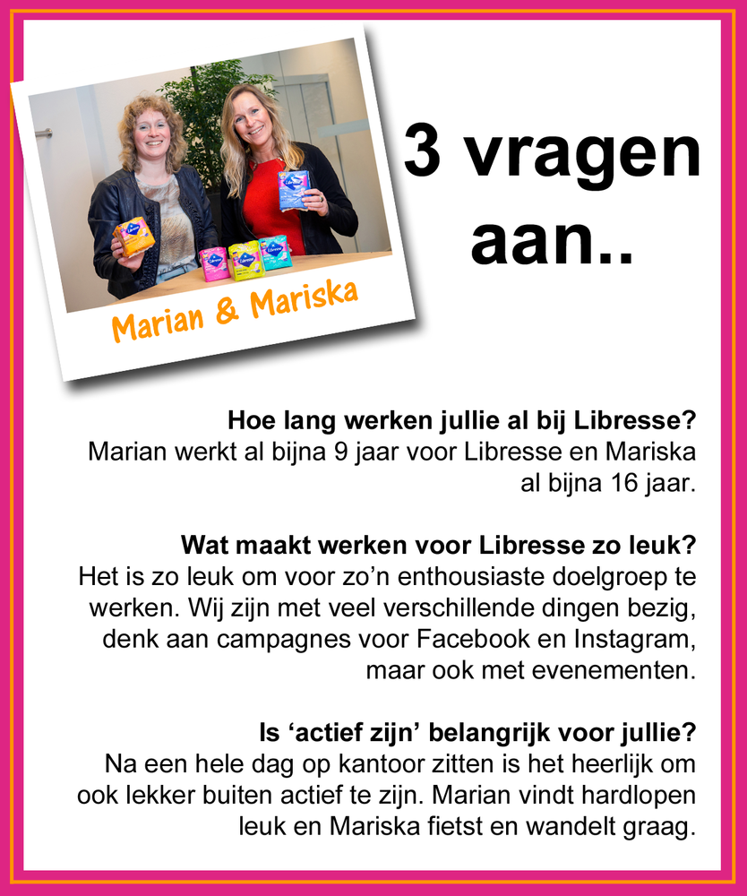 3 vragen aan Marian en Mariska