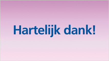 Hartelijk dank!