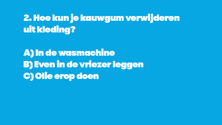 Aan het einde van de test vind je alle antwoorden… 