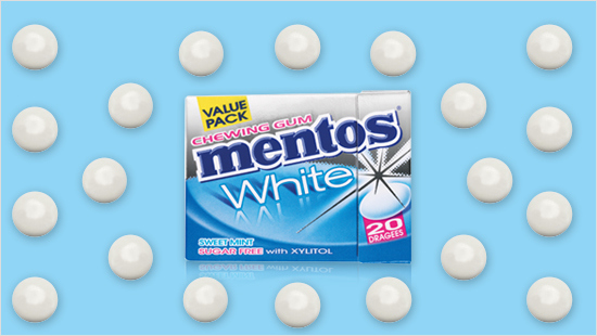 Mentos Gum White is een verfrissende kauwgum…