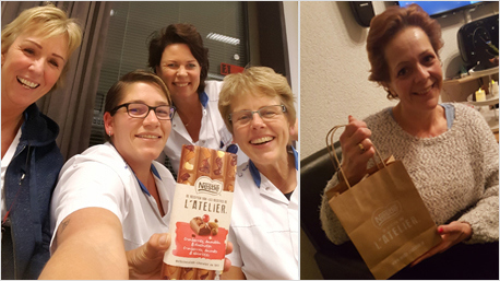... en ook bij trnd-partner Tyjara was het raak op het werk: een gezellige chocoladeproeverij met haar collega's! Een vriendin van trnd-partner Annemiek77 werd verrast met een cadeautasje ... 