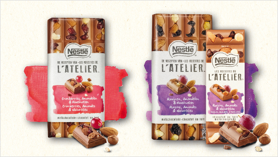 ... twee melk varianten: melk met cranberry, hazelnoot en amandel; en melk met rozijn, hazelnoot en amandel. Ben jij...