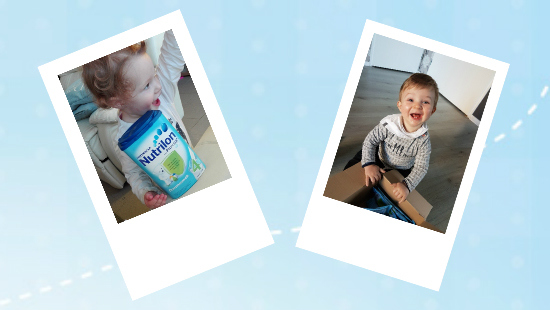 L: het dochtertje van trnd-partner Defedayane is heel blij met haar pak! R: het vrolijke koppie van het zoontje van trnd-partner Sveetje.