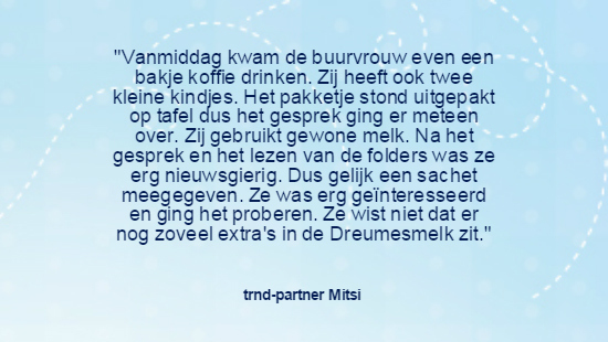 Zo maken trnd-partners Nutrilon Dreumesmelk bekend.