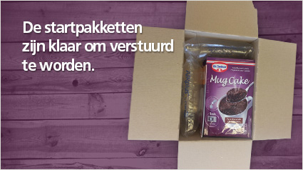 De Dr. Oetker Mug Cake startpakketten komen eraan
