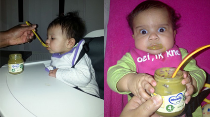 Bij de kindjes van trnd-partners j-nice en socagyalsaira gaan de eerste hapjes er in ieder geval goed in!