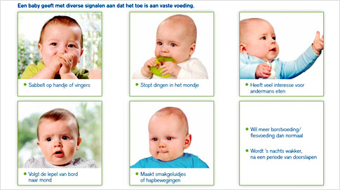 Vanaf ongeveer 4 maanden geeft je kindje signalen die er op wijzen dat het langzaam toe is aan andere smaken en een andere structuur dan borst-of flesvoeding. Naast borst- of flesvoeding kan je kindje langzaam het avontuur met zijn eerste hapjes aan...
