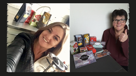 De filterkoffiepakketten van trnd-partners Viviiann_ en nanniegeurts1959 zijn al vol trots uitgestald!