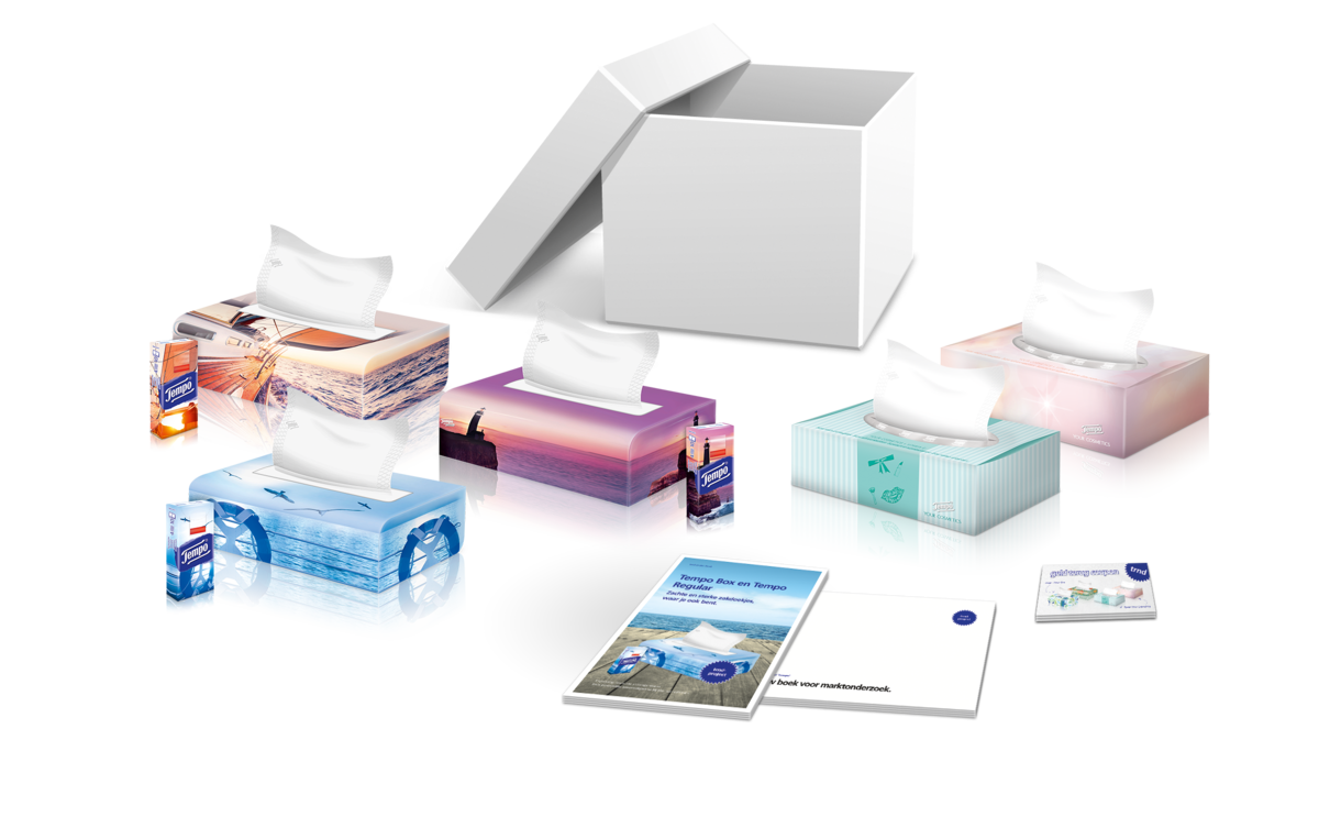 Tempo Tissue Box Regular zacht en sterk