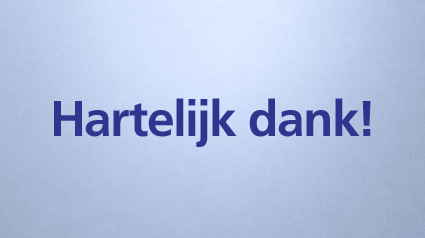 Hartelijk dank!