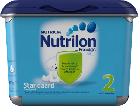 De nieuwe verpakking vna Nutrilon Opvolgmelk 