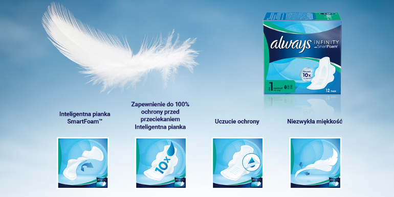 Wyjątkowa technologia SmartFoam™, pozwala podpasce dopasować się do ruchów Twojego ciała, zapewniając poczucie wygody i dyskrecji.