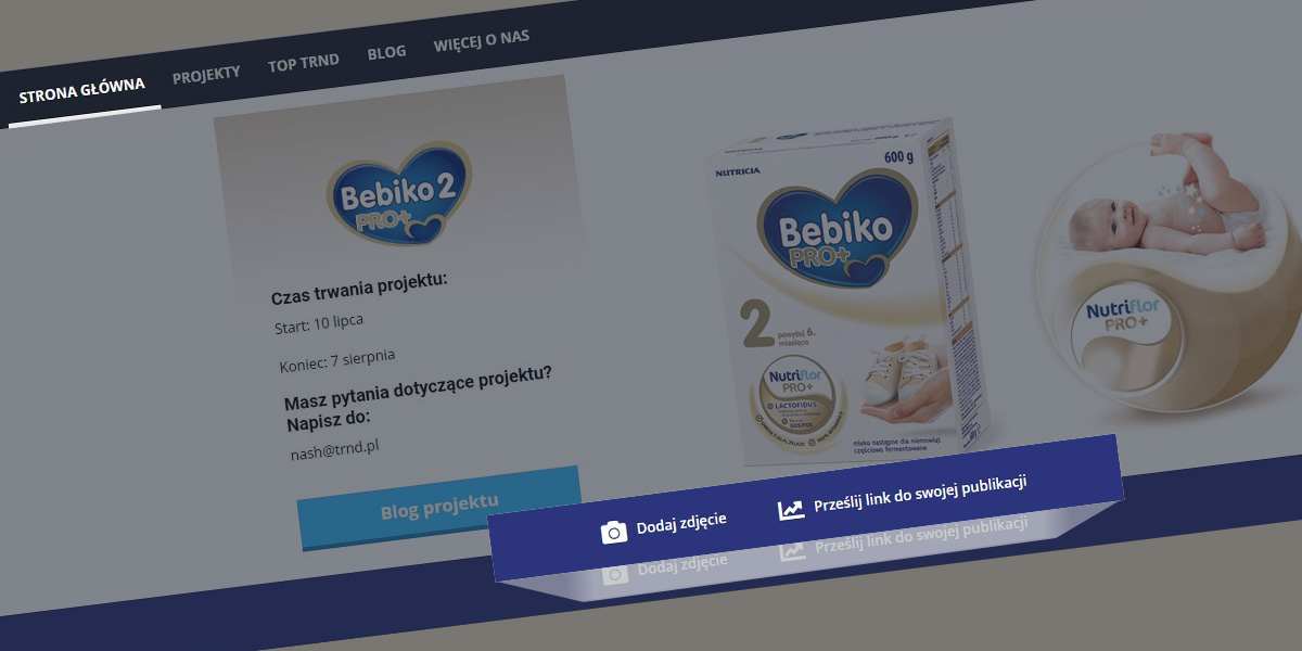 Twoje zadania w projekcie Bebiko PRO+2 