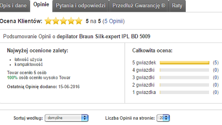 Wejdź w zakładkę "Opinie".