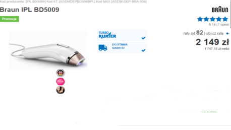 <b>Krok 1:</b> Wejdź na <a href="http://www.komputronik.pl/product/309242/Elektronika/AGD/Braun_IPL_BD5009.html"><u><b>stronę urządzenia Braun Silk-expert IPL 5009 w komputronik.pl</u></b></a>