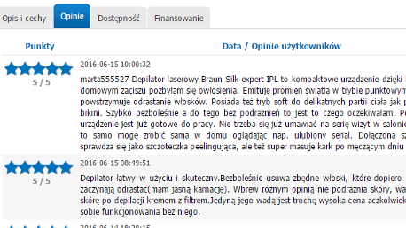 <b>Krok 2:</b> Przejdź do zakładki "Opinie". 