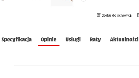 <b>Krok 2:</b> Wejdź w zakładkę "Opinie". 