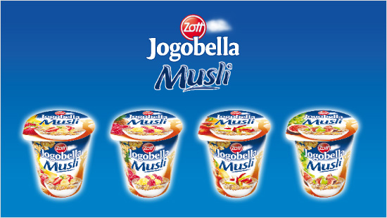 Spróbujemy aż czterech pysznych wariantów Jogobella Musli: truskawka-banan, malina-ananas, jabłko-gruszka, figa-winogrona. 
