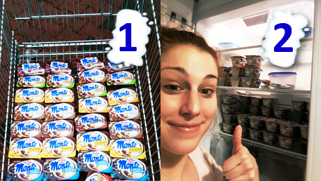 Najpierw ruszamy na zakupy, a potem... cała lodówka jest pełna Monte! Zdjęcia przesłały Ambasadorka anasa i Ambasadorka karo116 - dziękujemy!