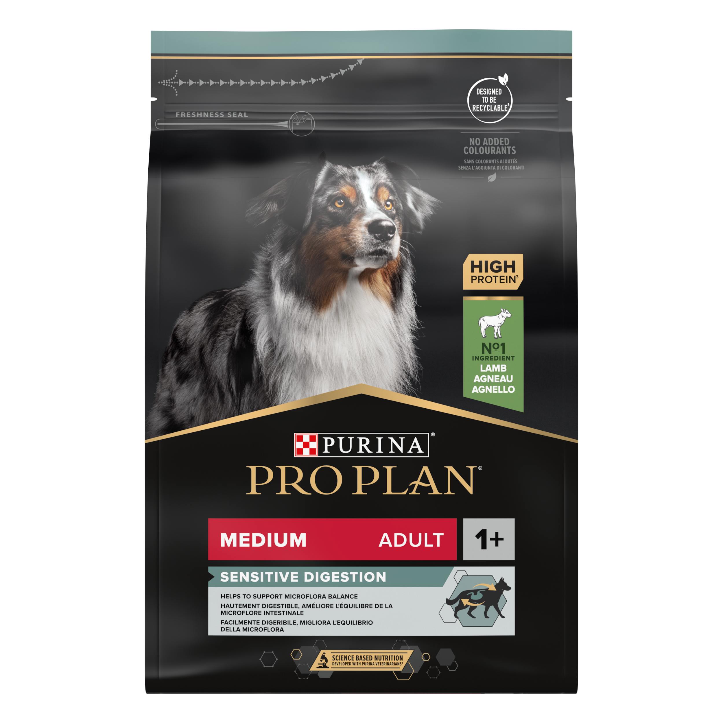 Karmę suchą Purina® PRO PLAN® Sensitive Digestion dla psów z wrażliwym układem pokarmowym Bogatą w Jagnięcinę (1x 3kg)