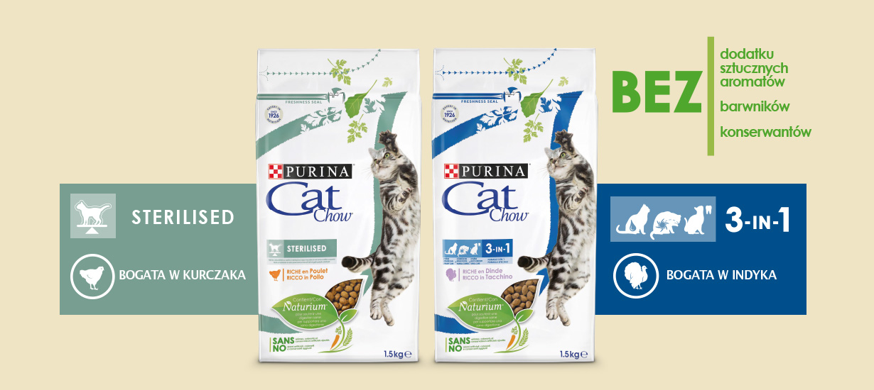 Dostarcza naturalnie niesamowitym kotom to, co najlepsze z natury.