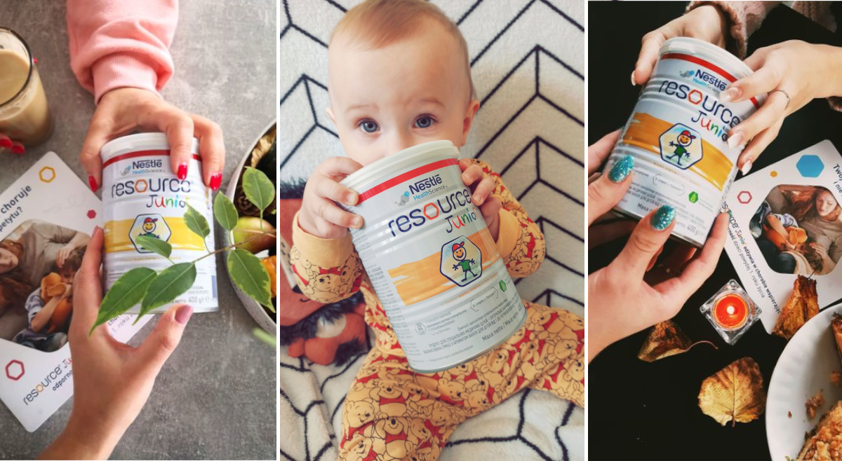 Podziel się produktem odżywczym Resource® Junior!