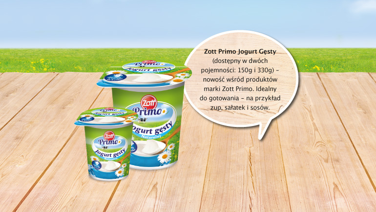 W Twojej kuchni świetnie sprawdzi się również jogurt naturalny Zott Primo Gęsty.