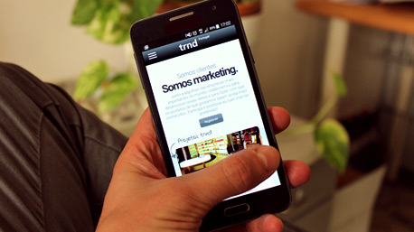 A trnd está optimizada para dispositivos móveis