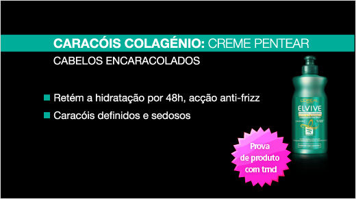 Creme Pentear Caracóis Colagénio: um cuidado diário para cabelos encaracolados (sem passar por água) que mantém os caracóis hidratados, definidos e controlados durante todo o dia.