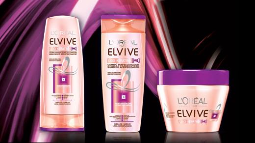 Para obter um resultado liso, natural, solto e suave, L’Oréal Paris lança a gama Elvive Liso Keratina [MK], composta por: shampoo, amaciador e máscara.