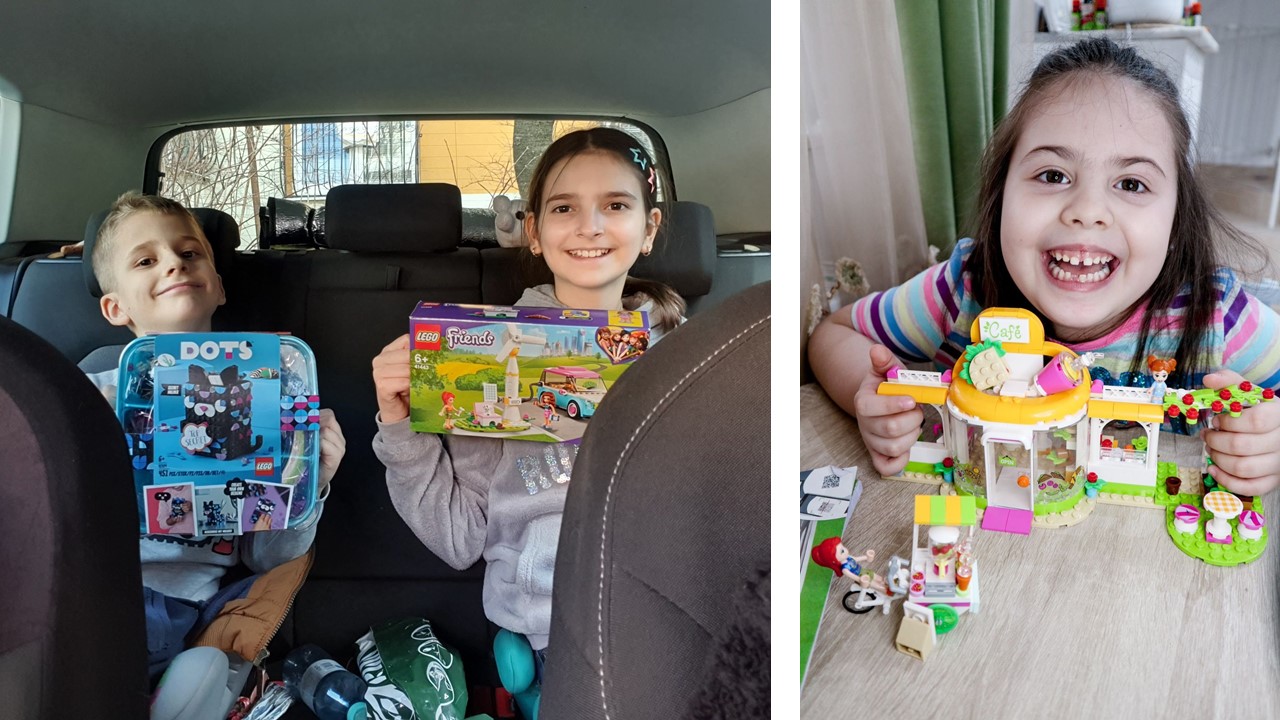 ... au primit kitul LEGO Friends și LEGO DOTS ... 