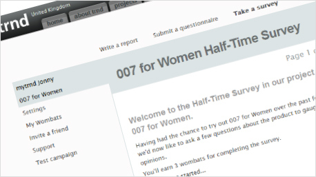 007 for Women Half-Time survey