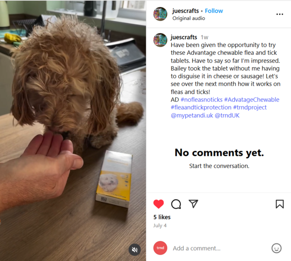 taking the advantage chewable tablet