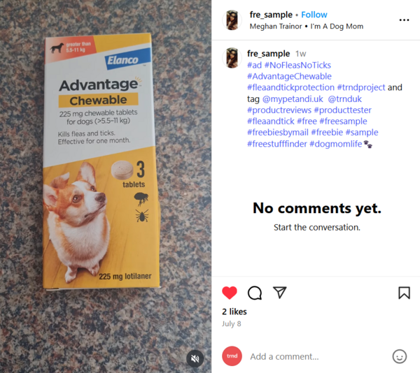 Advantage chewable tablet in action 