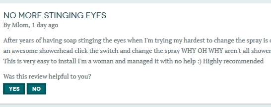 trndster Mlom loves switching through the three different spray modes of the Raindance, while ...