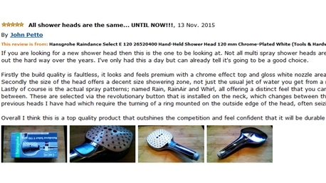 trndster cable27 shared a fantastic review and several photos of the shower head, deeming it "premium", "distinct" and "top quality". Thanks for all of your reviews!